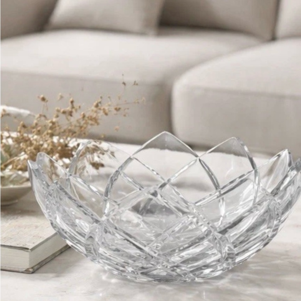 Stunning Mikasa Calliope-Blossom Heavy Lead Crystal 13" Centerpiece Bowl France - Picture 5 of 7